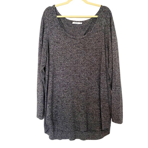 Ricki's Sweaters - 😍3/$20  Ricki’s Plus Sz XXL Scoop Neck Salt & Pepper Knit Long Sleeve Sweater